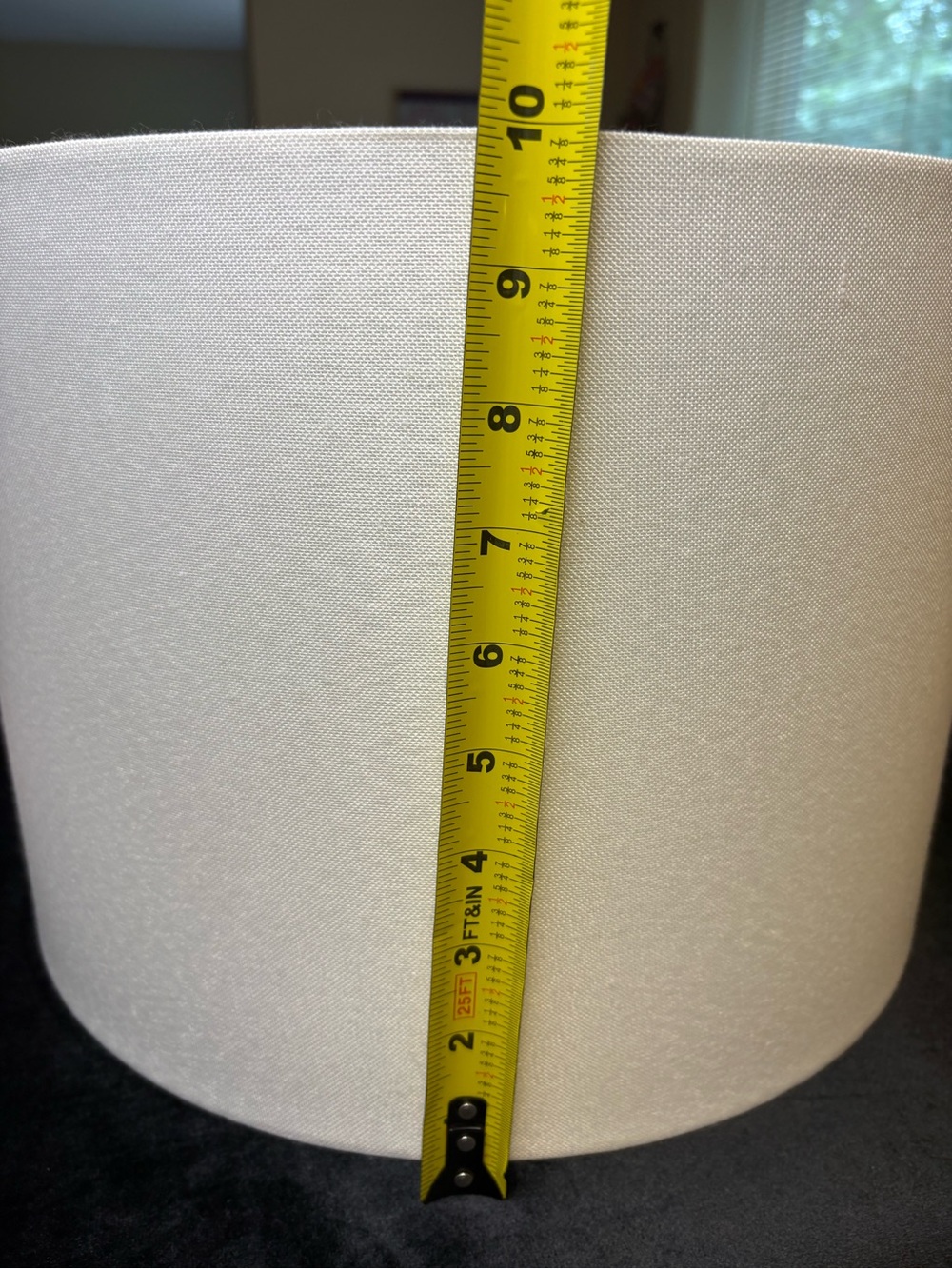 Classic Drum Lampshade Crisp White Textured - Picture 8 of 8
